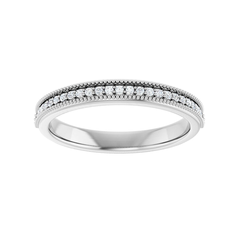 1/10 ct tw Diamond Lab Grown Anniversary Band in 14K White Gold... - view 3
