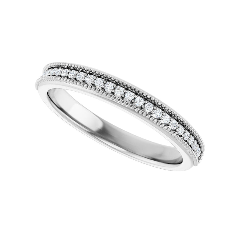 1/10 ct tw Diamond Lab Grown Anniversary Band in 14K White Gold... - view 5