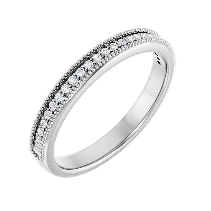 1/10 ct tw Diamond Lab Grown Anniversary Band in 14K White Gold...
