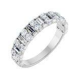 9/10 ct tw Accented Lab Grown Anniversary Band in 14K White Gold...