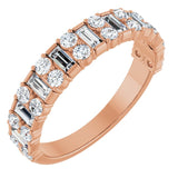 The Cara — Accented Anniversary Band - Rose