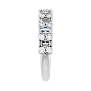 9/10 ct tw Accented Lab Grown Anniversary Band in 14K White Gold... - view 4