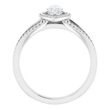 The Opal — Round Halo Engagement Ring - view 2