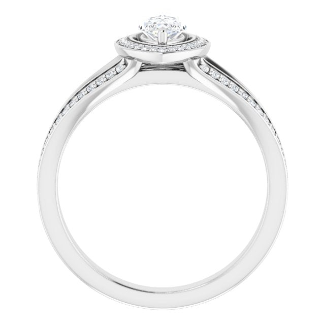 The Opal — Round Halo Engagement Ring - view 2