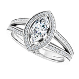 The Opal — Round Halo Engagement Ring - view 5