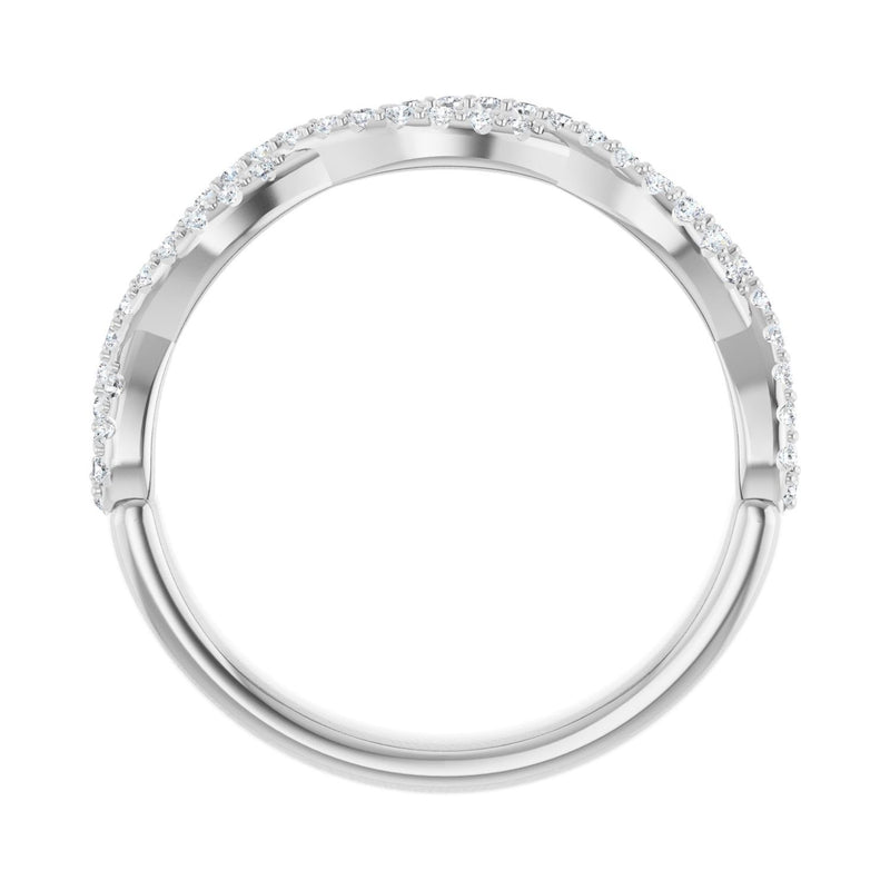1/5 ct tw Diamond Lab Grown Anniversary Band in 14K White Gold... - view 2