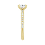 1 1/5 ct Oval Lab Grown Diamond Accented Engagement Ring in 14K W... - view 4
