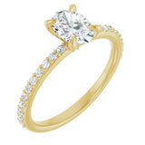 The Violet — Accented Engagement Ring - Yellow