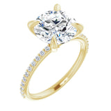The Garnet — Accented Engagement Ring - Yellow