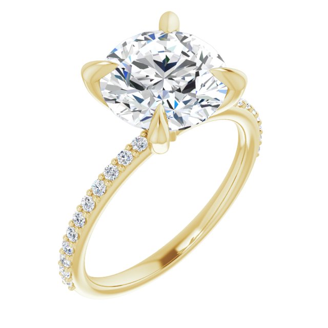 The Garnet — Accented Engagement Ring - Yellow
