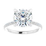 1 1/5 ct Round Lab Grown Diamond Accented Engagement Ring in 14K ... - view 3