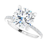 1 1/5 ct Round Lab Grown Diamond Accented Engagement Ring in 14K ... - view 5