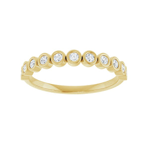 7 ct tw Bezel Lab Grown Anniversary Band in 14K White Gold... - view 3
