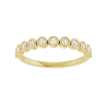7 ct tw Bezel Lab Grown Anniversary Band in 14K White Gold... - view 3
