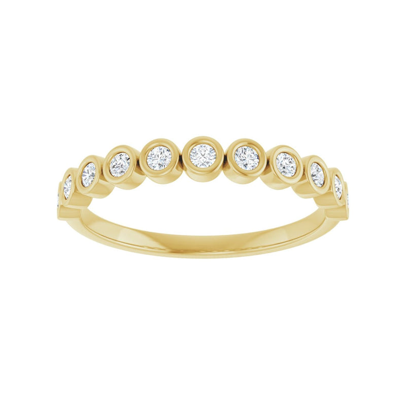 7 ct tw Bezel Lab Grown Anniversary Band in 14K White Gold... - view 3