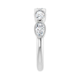 1 ct tw Bezel Lab Grown Anniversary Band in 14K White Gold... - view 4