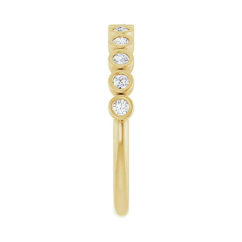 7 ct tw Bezel Lab Grown Anniversary Band in 14K White Gold... - view 4