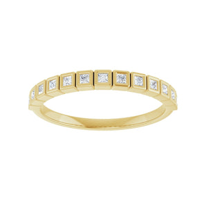 1 ct tw Bezel Lab Grown Anniversary Band in 14K White Gold... - view 3
