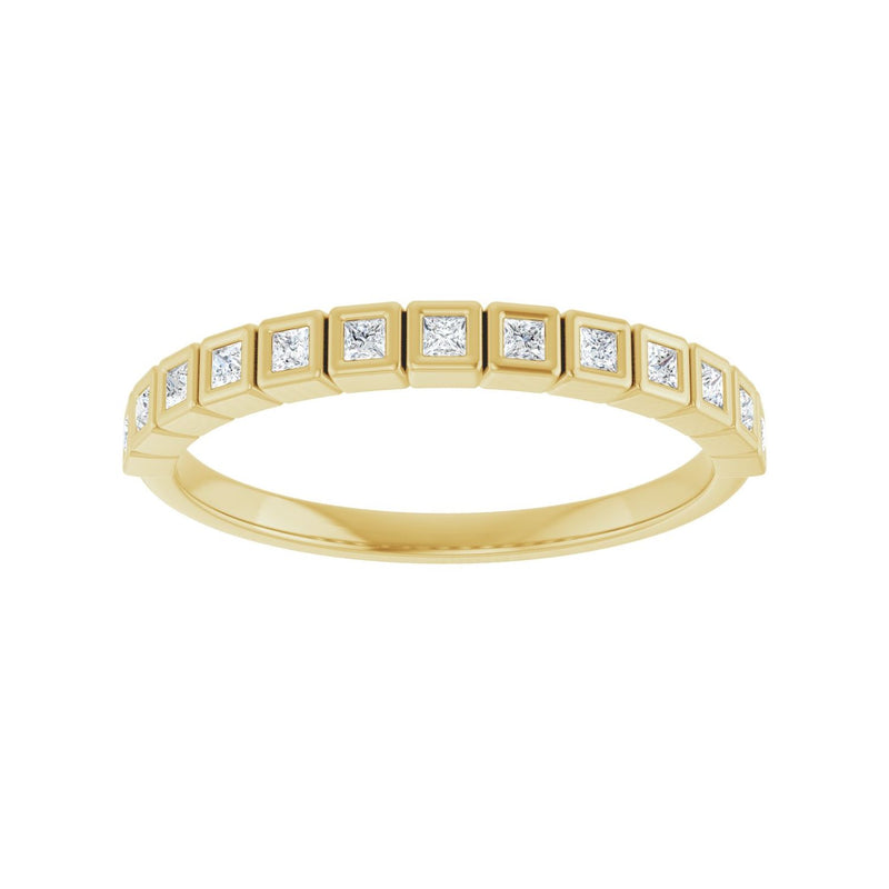 1 ct tw Bezel Lab Grown Anniversary Band in 14K White Gold... - view 3