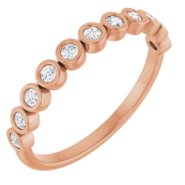 The Roxane — Bezel Anniversary Band - Rose