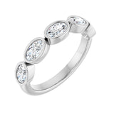 1 ct tw Bezel Lab Grown Anniversary Band in 14K White Gold...