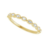 1/2 ct tw Bezel Lab Grown Anniversary Band in 14K White Gold... - view 5
