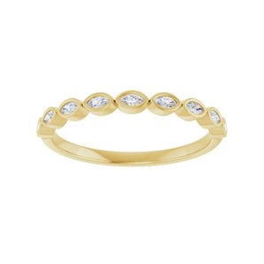 1/2 ct tw Bezel Lab Grown Anniversary Band in 14K White Gold... - view 3