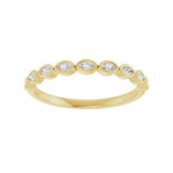 1/2 ct tw Bezel Lab Grown Anniversary Band in 14K White Gold... - view 3