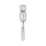 1 1/2 ct tw Bezel Lab Grown Anniversary Band in 14K White Gold... - view 4