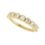 1 1/8 ct tw Bezel Lab Grown Anniversary Band in 14K White Gold... - view 5