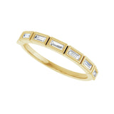 1/2 ct tw Bezel Lab Grown Anniversary Band in 14K White Gold... - view 5
