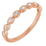 The Sapphine — Bezel Anniversary Band - Rose