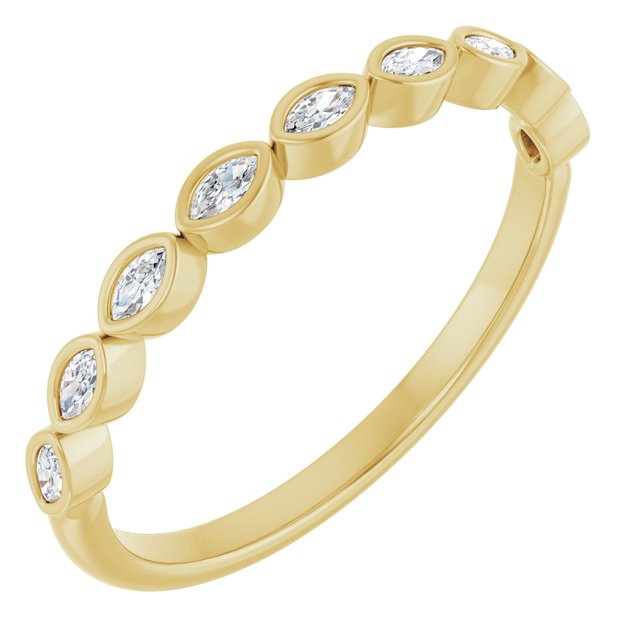 The Sapphine — Bezel Anniversary Band - Yellow