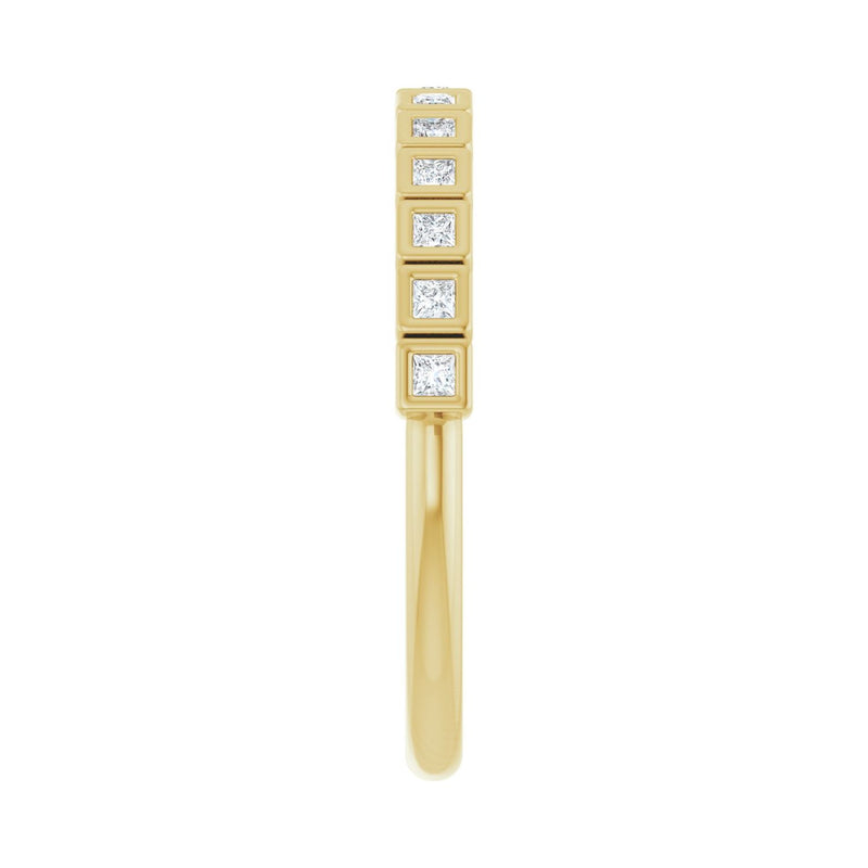 1 ct tw Bezel Lab Grown Anniversary Band in 14K White Gold... - view 4