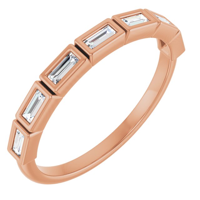 The Lisette — Bezel Anniversary Band - Rose
