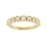 1 1/8 ct tw Bezel Lab Grown Anniversary Band in 14K White Gold... - view 3