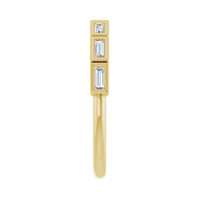 1/2 ct tw Bezel Lab Grown Anniversary Band in 14K White Gold... - view 4