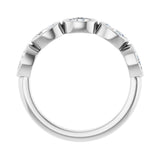 1 ct tw Bezel Lab Grown Anniversary Band in 14K White Gold... - view 2
