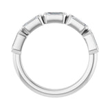 1 1/2 ct tw Bezel Lab Grown Anniversary Band in 14K White Gold... - view 2