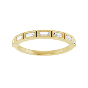 1/2 ct tw Bezel Lab Grown Anniversary Band in 14K White Gold... - view 3