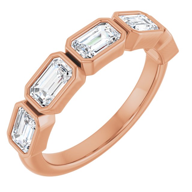 The Druantia — Bezel Anniversary Band - Rose