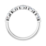 1 1/3 ct tw Channel-Set Lab Grown Anniversary Band in 14K White G... - view 2