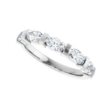 1 1/3 ct tw Channel-Set Lab Grown Anniversary Band in 14K White G... - view 5