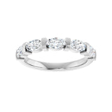 1 1/3 ct tw Channel-Set Lab Grown Anniversary Band in 14K White G... - view 3