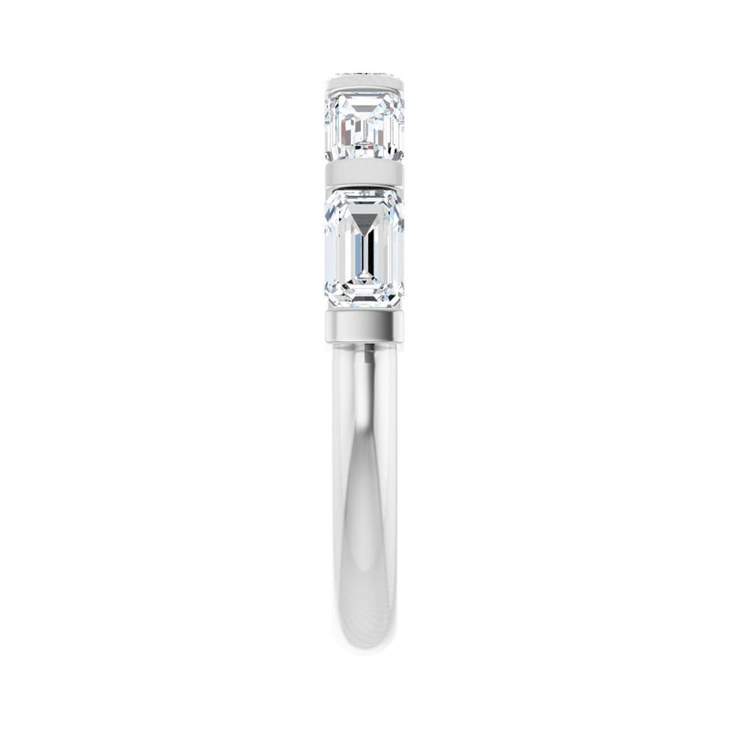 1 1/2 ct tw Channel-Set Lab Grown Anniversary Band in 14K White G... - view 4