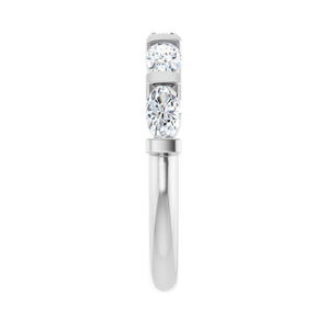1 1/3 ct tw Channel-Set Lab Grown Anniversary Band in 14K White G... - view 4