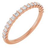 The Ophelia — Channel-Set Anniversary Band - Rose