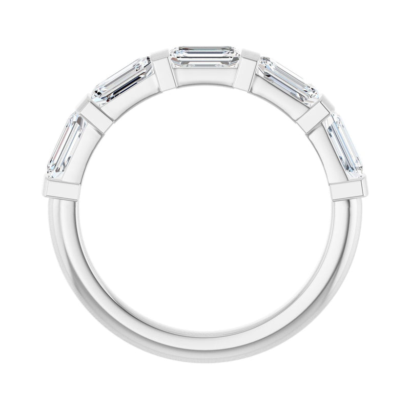 1 1/2 ct tw Channel-Set Lab Grown Anniversary Band in 14K White G... - view 2