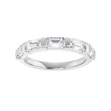 1 1/2 ct tw Channel-Set Lab Grown Anniversary Band in 14K White G... - view 3
