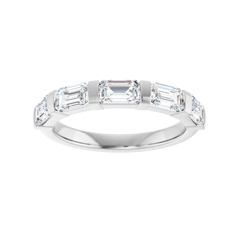 1 1/2 ct tw Channel-Set Lab Grown Anniversary Band in 14K White G... - view 3